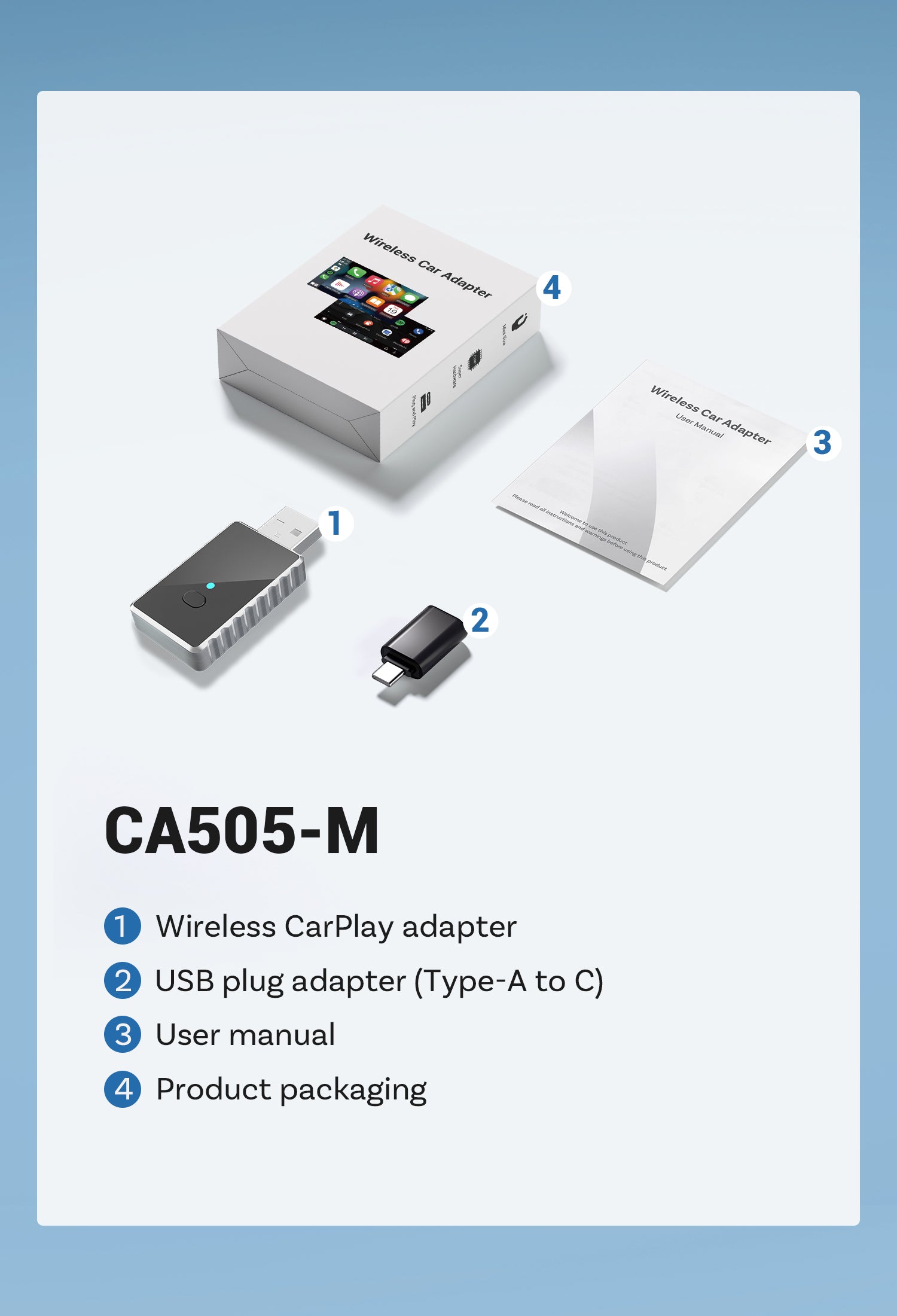 Smart World Micro CP-AA 2-in-1 Wireless CarPlay & wireless Android Auto Adapter – Compact & Fast Connection