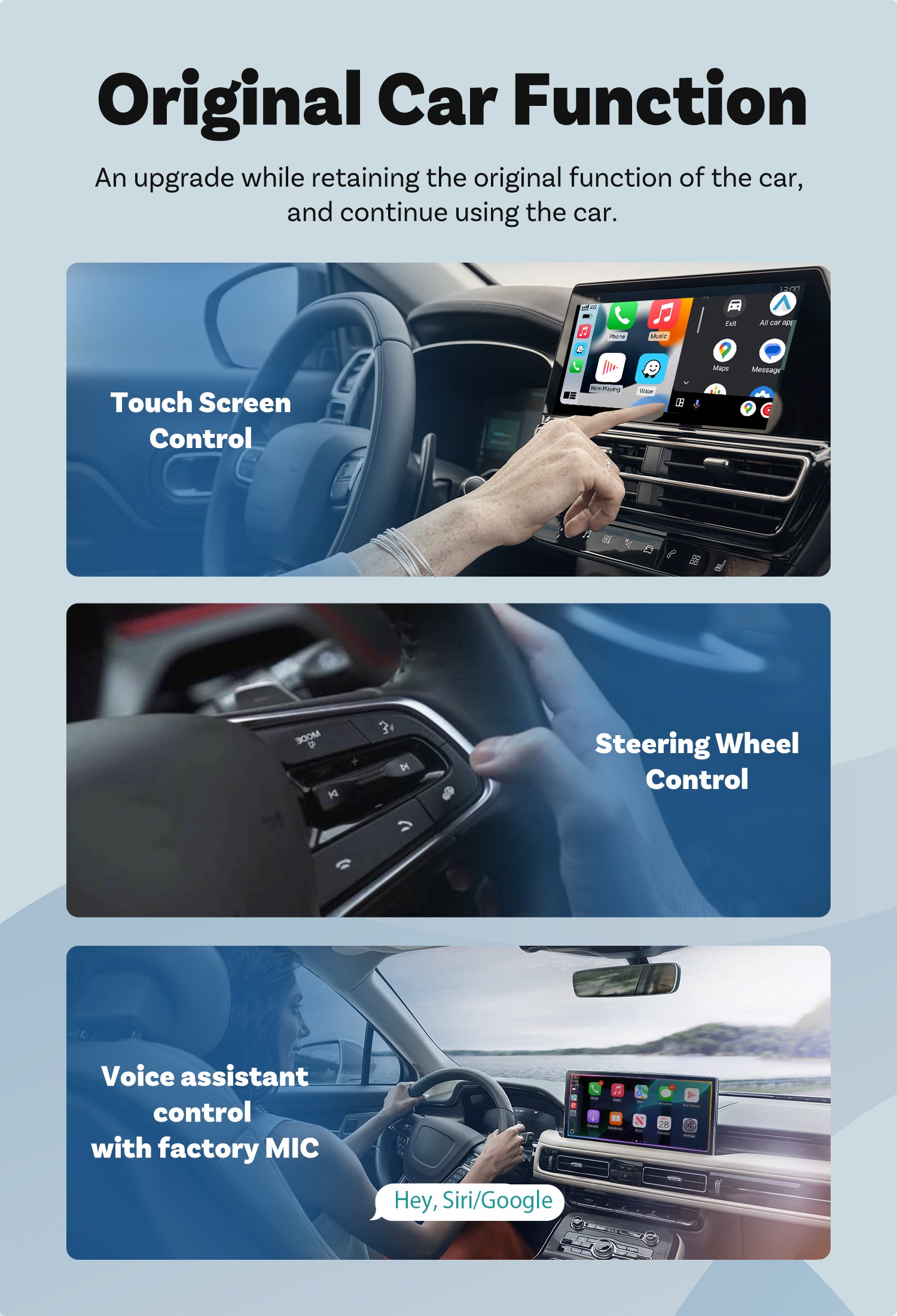 Smart World Micro CP-AA 2-in-1 Wireless CarPlay & wireless Android Auto Adapter – Compact & Fast Connection