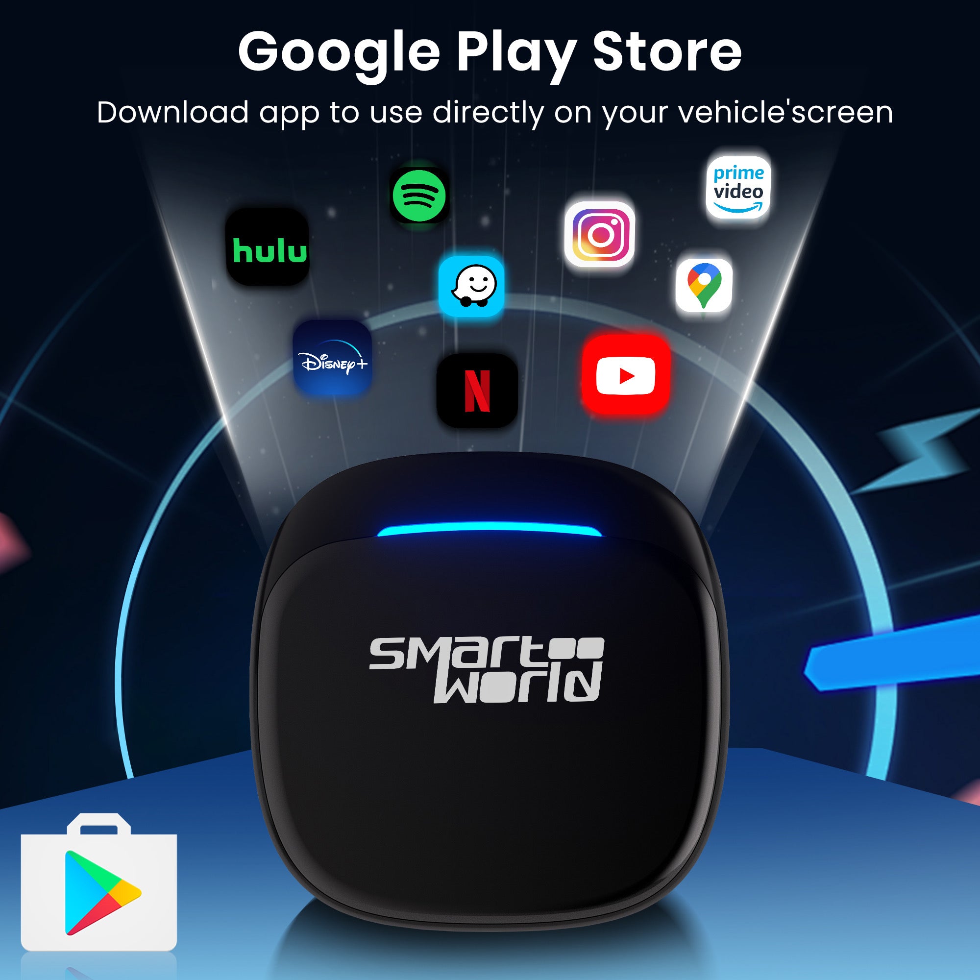 App2Car Smartworld MMB11 Multimedia Adapter for Wireless Carplay and Android Auto - Use Any App on Your Car's Head Unit
